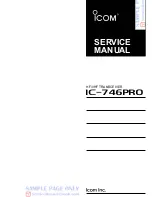 Preview for 1 page of Icom IC-746PRO Service Manual