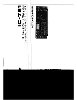 Предварительный просмотр 1 страницы Icom IC-751 Instruction Manual