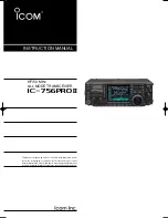 Icom IC-756PROII Instruction Manual предпросмотр