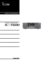 Icom IC-7600 Instruction Manual preview