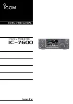 Предварительный просмотр 1 страницы Icom IC-7600 Instruction Manual