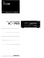 Preview for 1 page of Icom IC-765 Instruction Manual