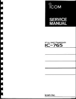 Предварительный просмотр 1 страницы Icom IC-765 Service Manual