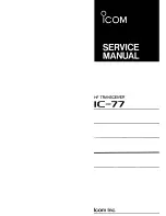 Preview for 1 page of Icom IC-77 Service Manual