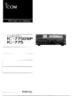 Preview for 1 page of Icom IC-775 Instruction Manual