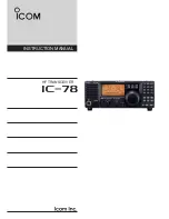 Icom IC-78 Instruction Manual предпросмотр