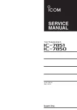 Preview for 1 page of Icom IC-7851 Servise Manual