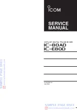 Preview for 1 page of Icom IC-80 AD Service Manual