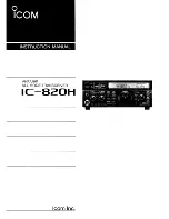 Предварительный просмотр 1 страницы Icom IC-820H Instruction Manual