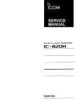 Icom IC-820H Serivce Manual preview