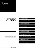 Предварительный просмотр 1 страницы Icom IC-905 Advanced Manual