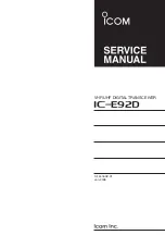 Preview for 1 page of Icom IC-92AD Service Manual