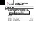 Preview for 1 page of Icom IC-9700 Service  Manual Addendum