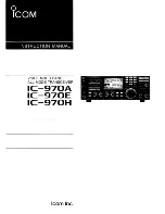 Icom IC-970A Instruction Manual предпросмотр