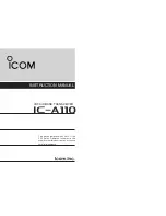 Preview for 1 page of Icom IC-A110 Instruction Manual