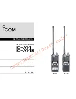 Preview for 1 page of Icom IC-A14IC-A14S Instruction Manual