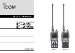 Icom IC-A15 Instruction Manual preview