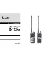 Icom IC-A15S Instruction Manual preview