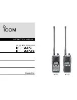 Icom IC-A15S Instruction Manual предпросмотр