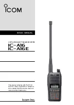 Icom IC-A16E Basic Manual preview
