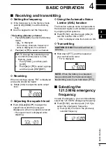 Preview for 13 page of Icom IC-A16E Basic Manual