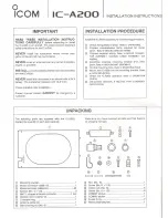 Icom IC-A200 Installation Instructions Manual preview