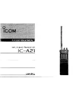 Предварительный просмотр 1 страницы Icom IC-A21 Instruction Manual