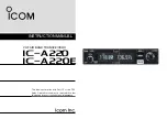 Preview for 1 page of Icom IC-A220 Instruction Manual