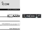 Icom IC-A220T Instruction Manual предпросмотр