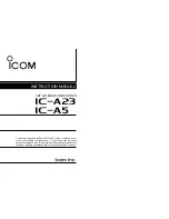 Предварительный просмотр 1 страницы Icom IC-A23 Instruction Manual