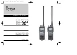 Предварительный просмотр 1 страницы Icom IC-A24 Instruction Manual