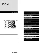 Preview for 1 page of Icom IC-A25N User Manual