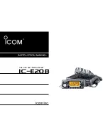 Preview for 1 page of Icom IC-E208 Instruction Manual