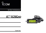 Icom IC-E2820 Instruction Manual предпросмотр