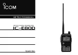 Предварительный просмотр 1 страницы Icom IC-E80D Instruction Manual