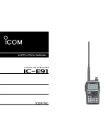 Preview for 1 page of Icom IC-E91 Instruction Manual