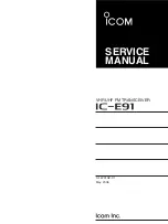 Предварительный просмотр 1 страницы Icom IC-E91 Service Manual