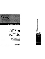 Icom IC-F10 Instruction Manual preview