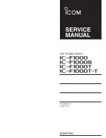 Icom IC-F1000 series Service Manual preview