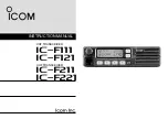 Предварительный просмотр 1 страницы Icom IC-F111 Instruction Manual