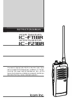 Icom IC-F11BR Instruction Manual preview