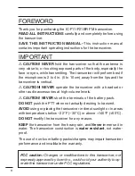 Preview for 6 page of Icom IC-F11BR Instruction Manual