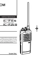 Preview for 1 page of Icom IC-F11S Instruction Manual