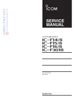 Preview for 1 page of Icom IC-F14/S Service Manual
