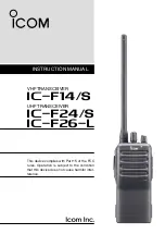 Icom IC-F14 Instruction Manual preview
