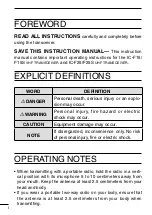 Preview for 2 page of Icom IC-F15 Instruction Manual