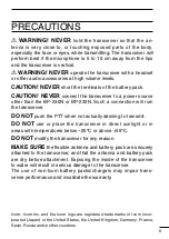 Preview for 3 page of Icom IC-F15 Instruction Manual