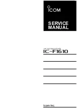 Предварительный просмотр 1 страницы Icom IC-F1610 Service Manual