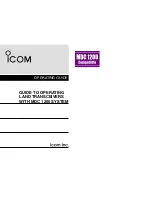 Preview for 1 page of Icom IC-F1700 Operating Manual