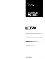 Icom IC-F20 Service Manual preview